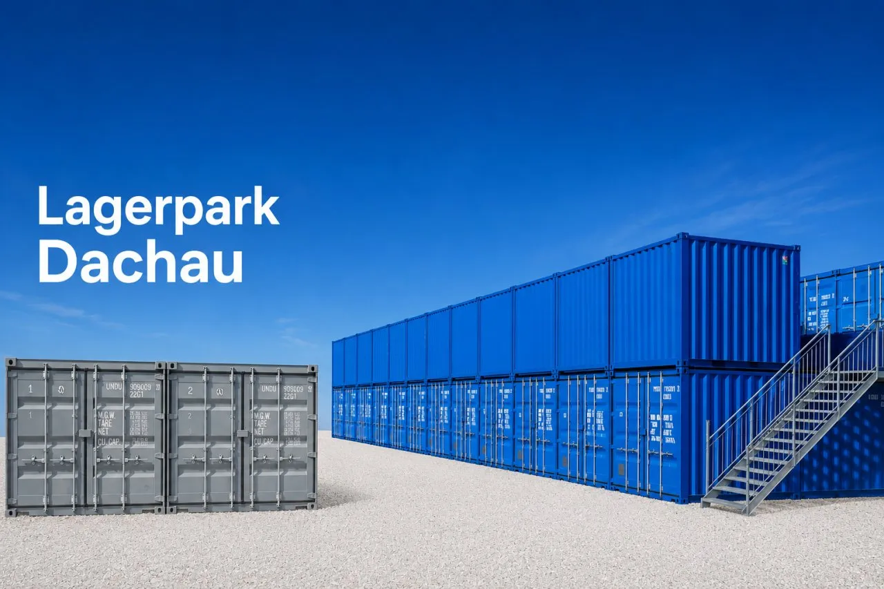 Lagerpark Dachau-Garage-Selfstorage-Lager-Lagercontainer-Einlagerung- Abstellraum mit Licht und Strom